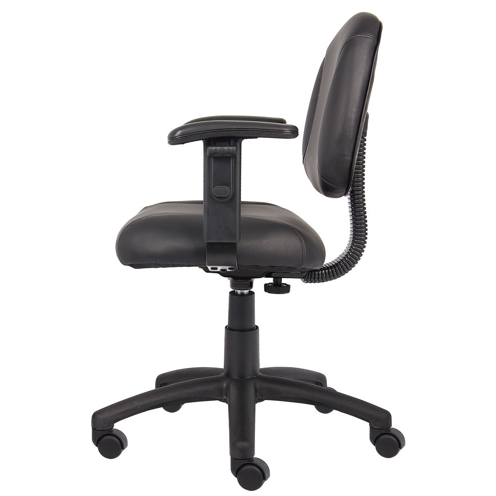 Boss Black Posture Chair W/ Adjustable Arms. Picture 5