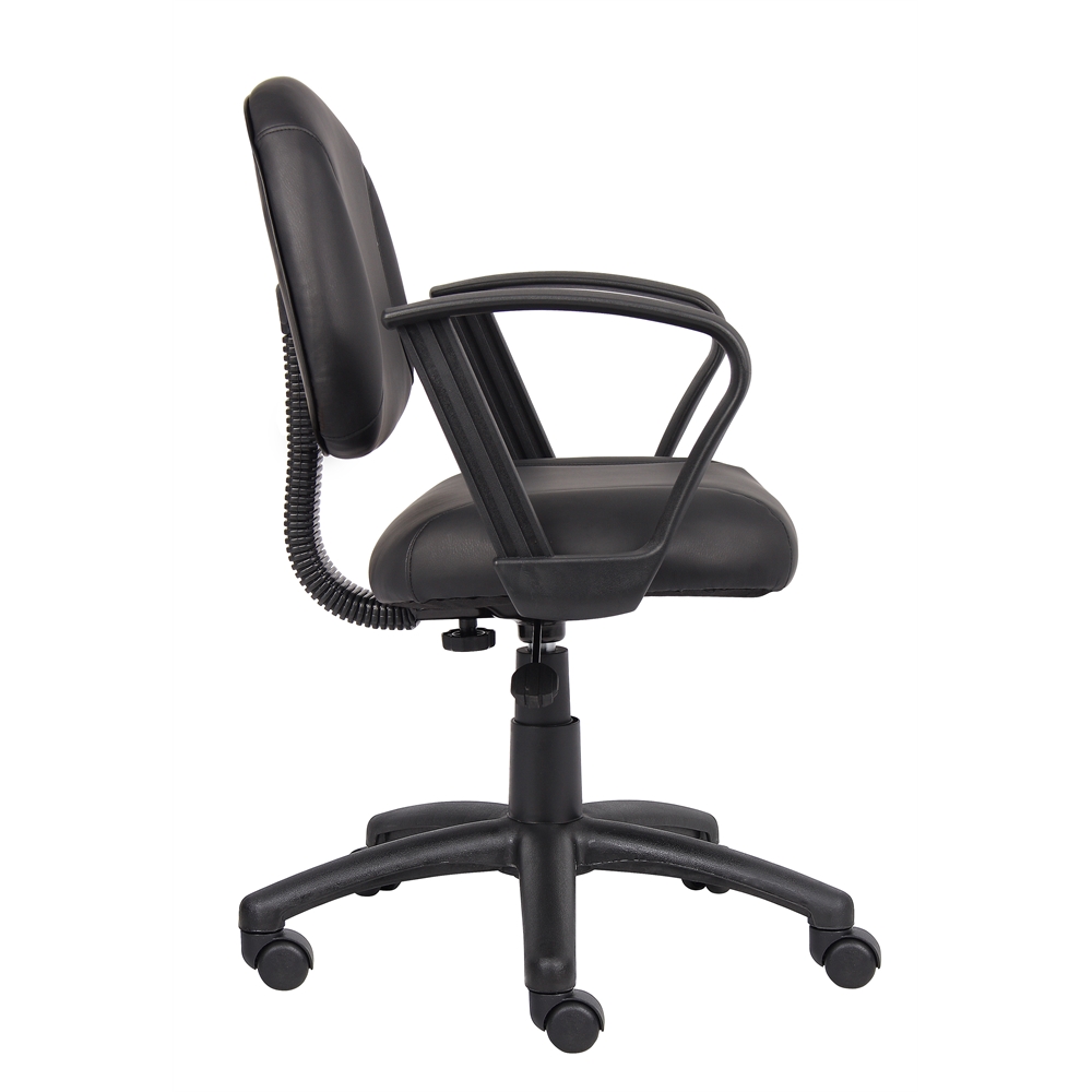 Boss Black Posture Chair W/ Loop Arms. Picture 4