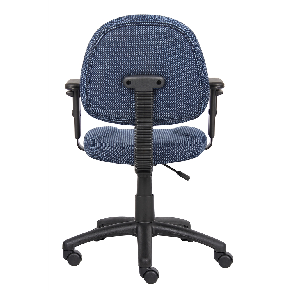 Boss Blue  Deluxe Posture Chair W/ Adjustable Arms. Picture 2