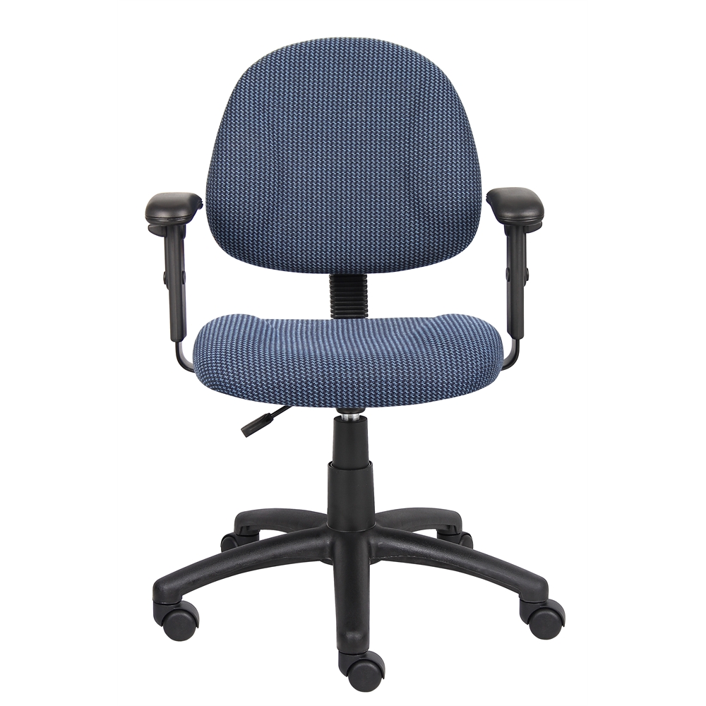 Boss Blue  Deluxe Posture Chair W/ Adjustable Arms. Picture 3