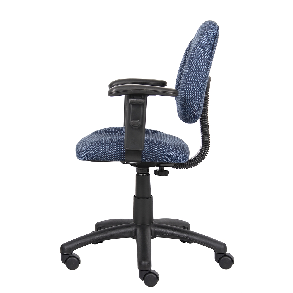 Boss Blue  Deluxe Posture Chair W/ Adjustable Arms. Picture 5