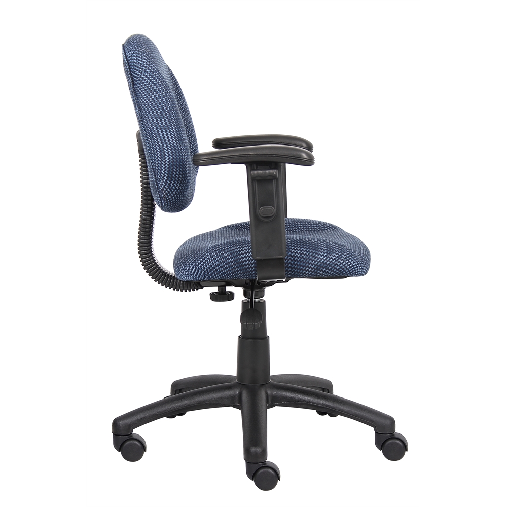 Boss Blue  Deluxe Posture Chair W/ Adjustable Arms. Picture 6