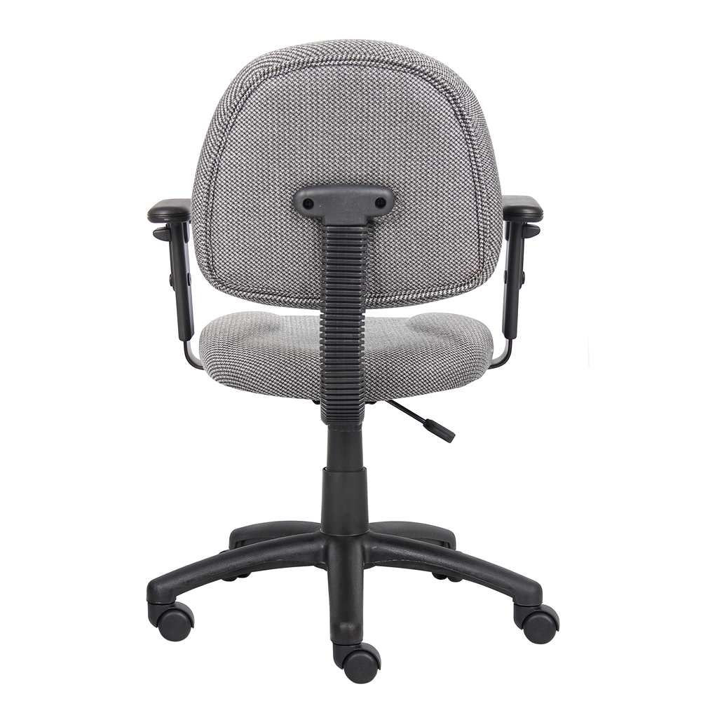 Boss Grey  Deluxe Posture Chair W/ Adjustable Arms. Picture 2