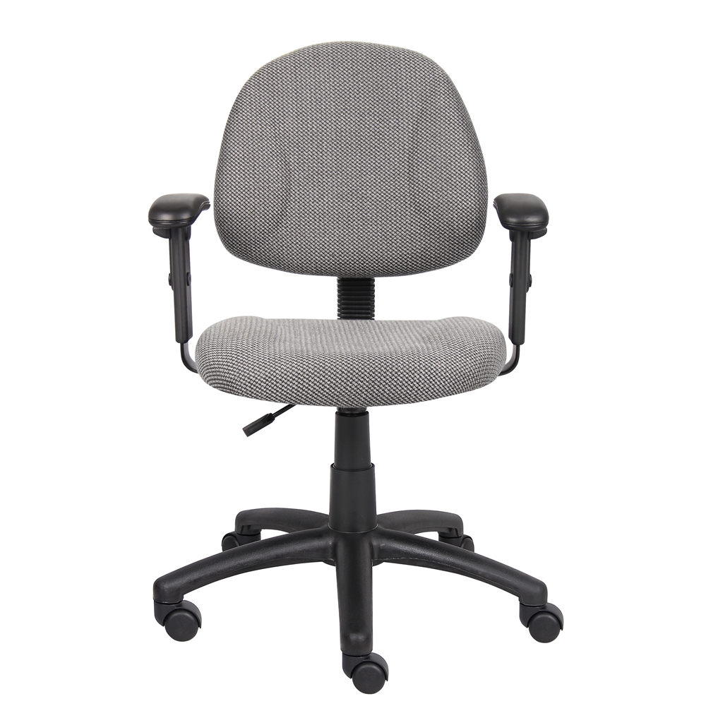 Boss Grey  Deluxe Posture Chair W/ Adjustable Arms. Picture 3