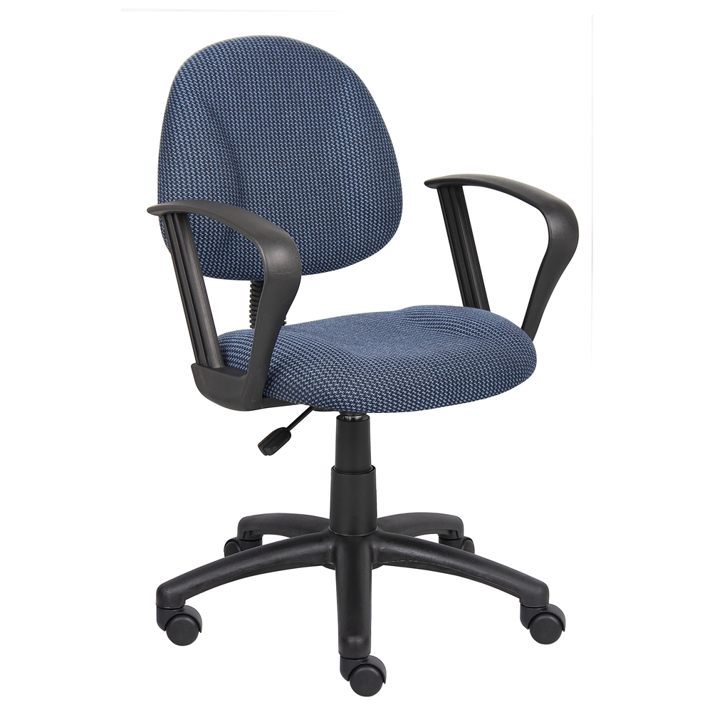 Boss Blue  Deluxe Posture Chair W/ Loop Arms. Picture 1