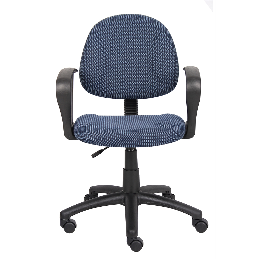 Boss Blue  Deluxe Posture Chair W/ Loop Arms. Picture 3