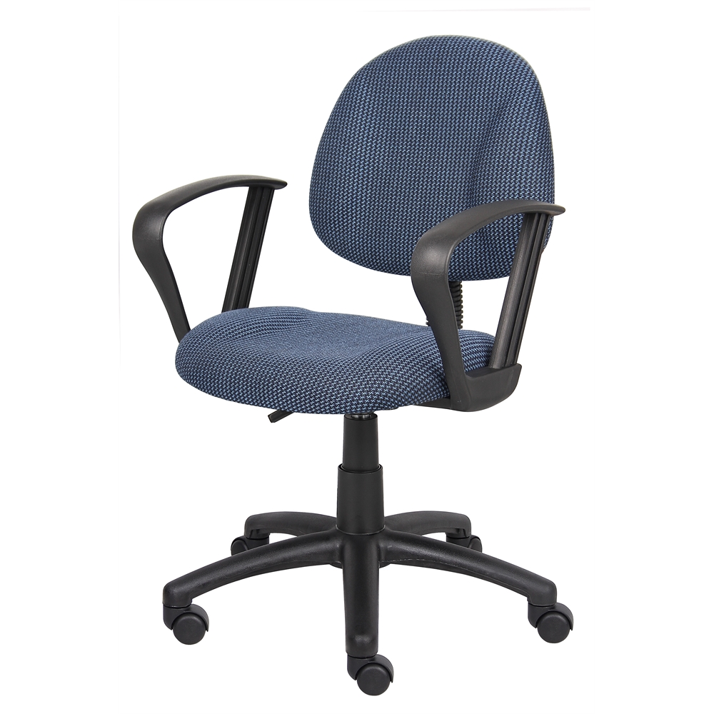 Boss Blue  Deluxe Posture Chair W/ Loop Arms. Picture 4