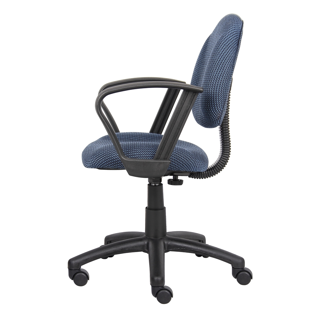 Boss Blue  Deluxe Posture Chair W/ Loop Arms. Picture 5