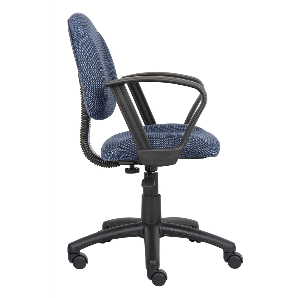 Boss Blue  Deluxe Posture Chair W/ Loop Arms. Picture 6
