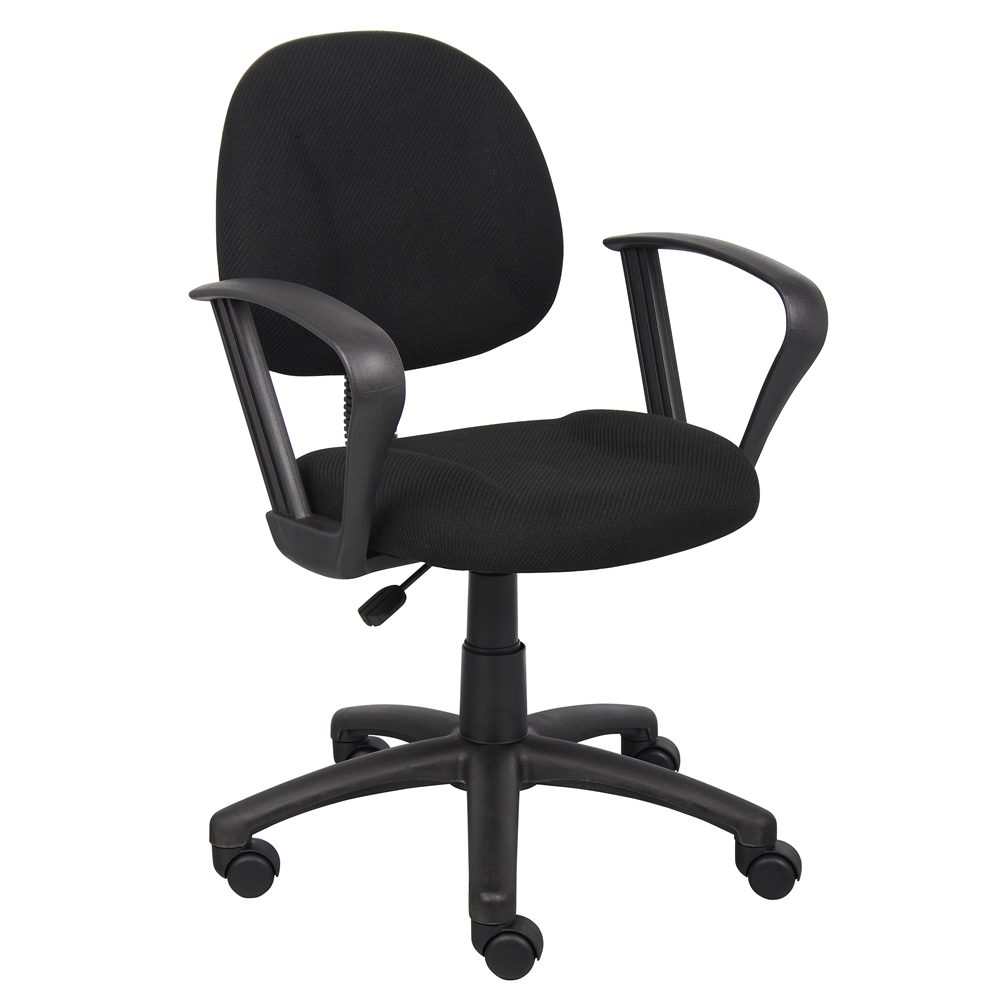 Boss Black  Deluxe Posture Chair W/ Loop Arms. Picture 6