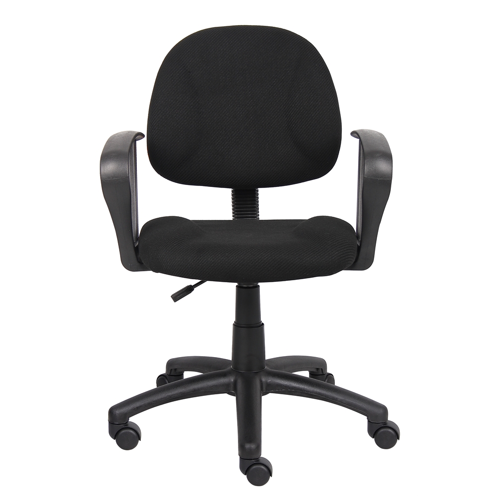 Boss Black  Deluxe Posture Chair W/ Loop Arms. Picture 2