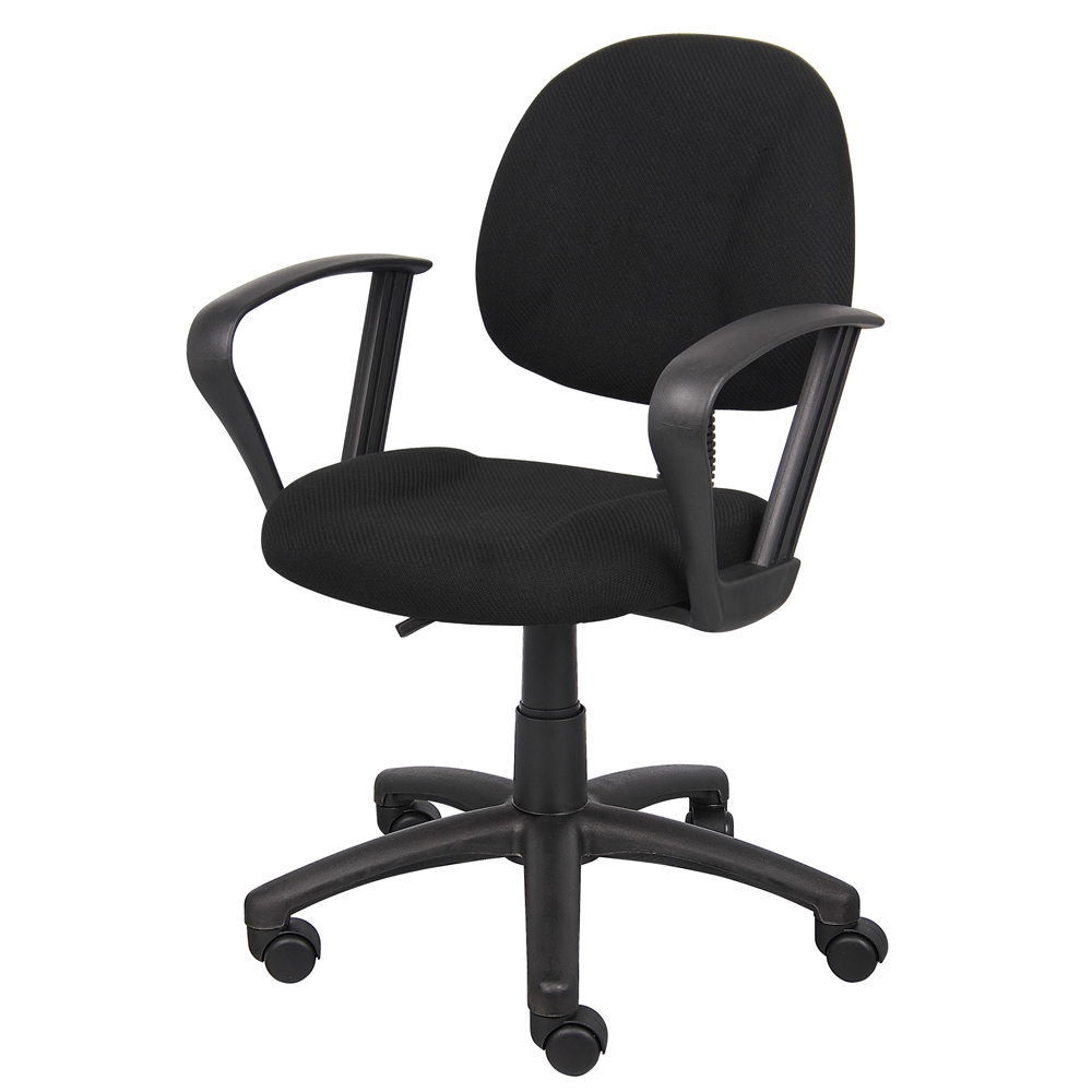 Boss Black  Deluxe Posture Chair W/ Loop Arms. Picture 3