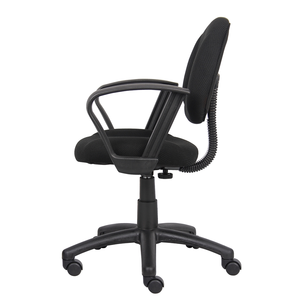 Boss Black  Deluxe Posture Chair W/ Loop Arms. Picture 4