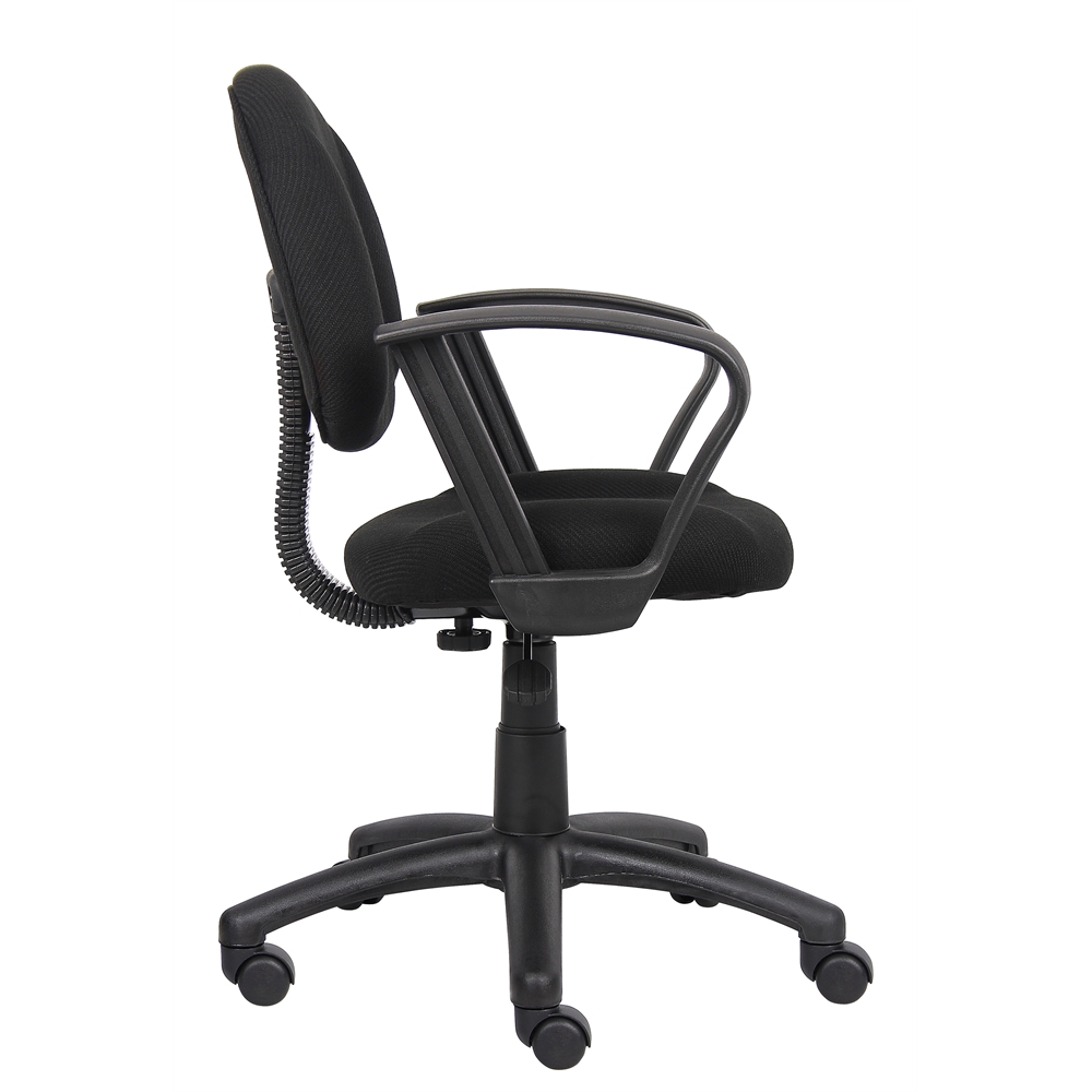 Boss Black  Deluxe Posture Chair W/ Loop Arms. Picture 5