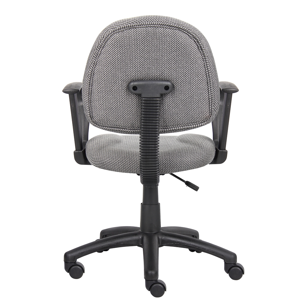 Boss Grey  Deluxe Posture Chair W/ Loop Arms. Picture 2