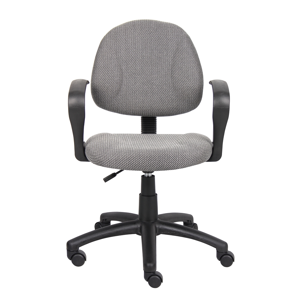 Boss Grey  Deluxe Posture Chair W/ Loop Arms. Picture 3