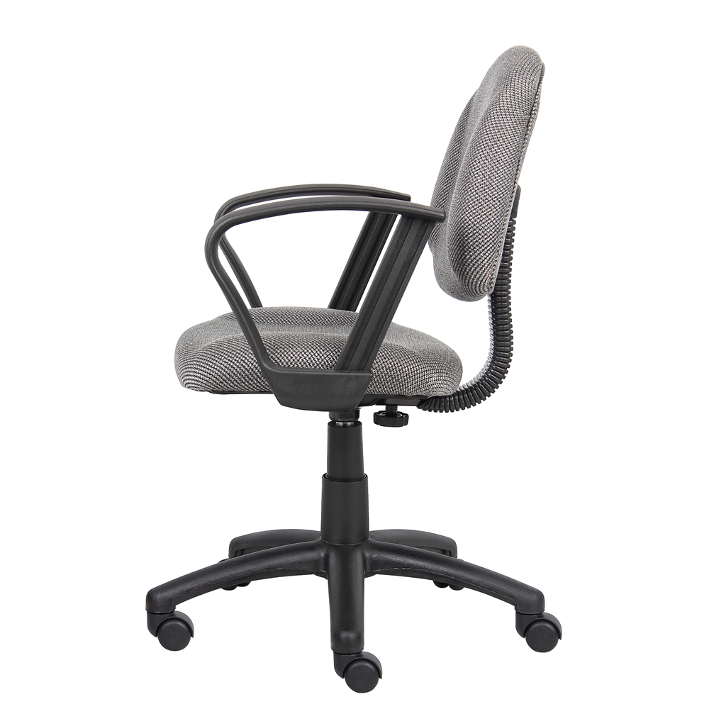 Boss Grey  Deluxe Posture Chair W/ Loop Arms. Picture 5
