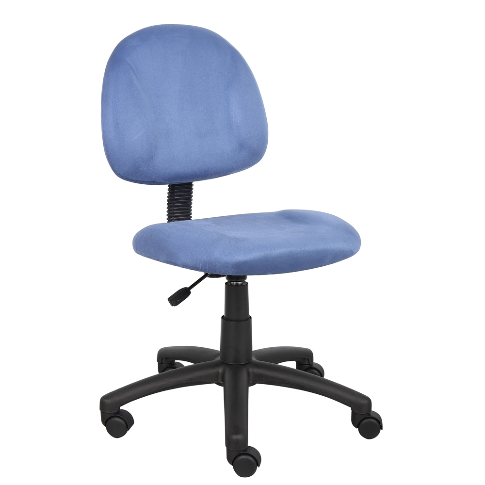 Boss Blue Microfiber Deluxe Posture Chair. Picture 1