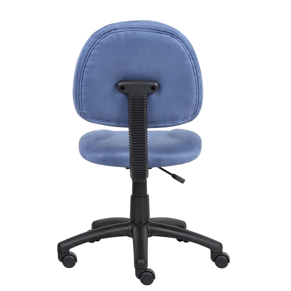 Boss Blue Microfiber Deluxe Posture Chair. Picture 2