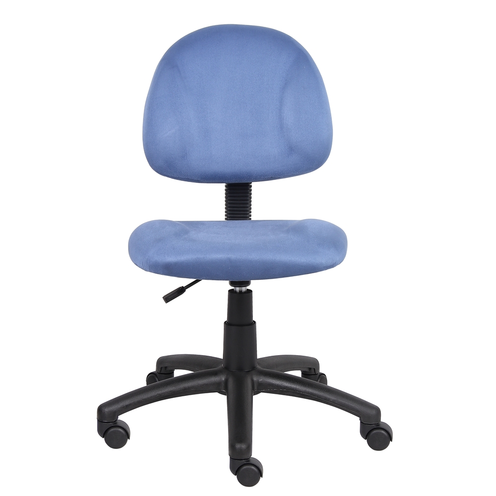 Boss Blue Microfiber Deluxe Posture Chair. Picture 3