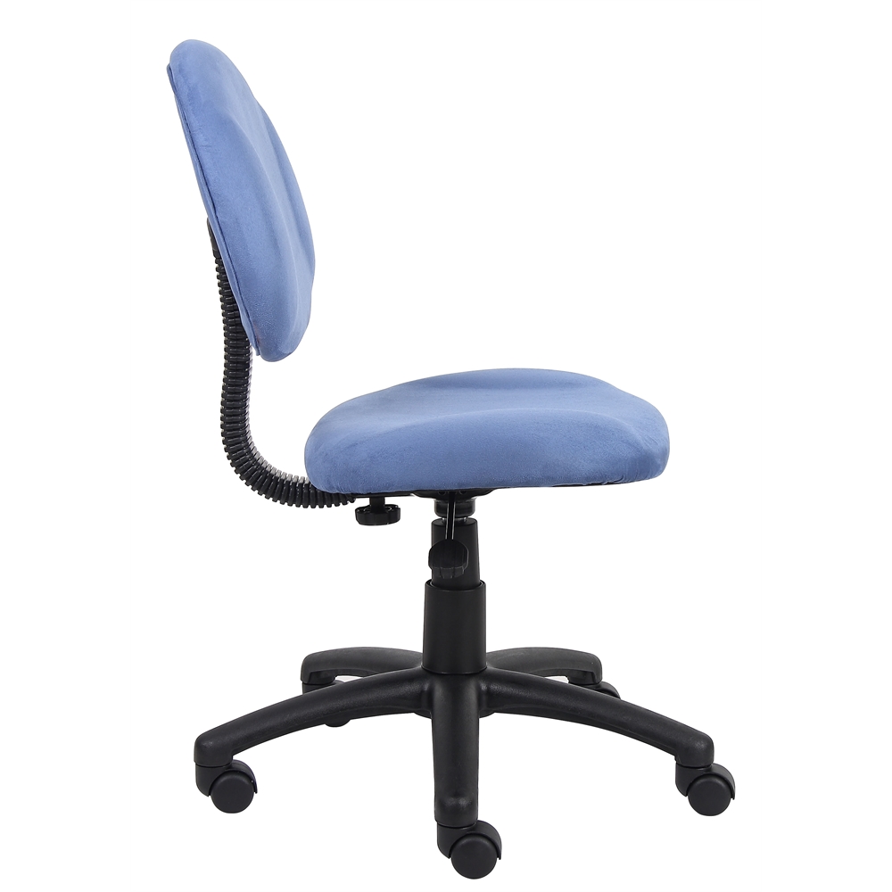 Boss Blue Microfiber Deluxe Posture Chair. Picture 4