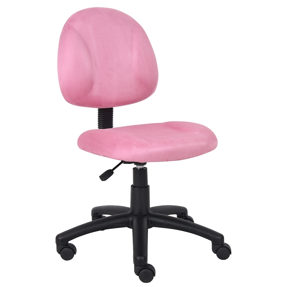Boss Pink Microfiber Deluxe Posture Chair. Picture 1