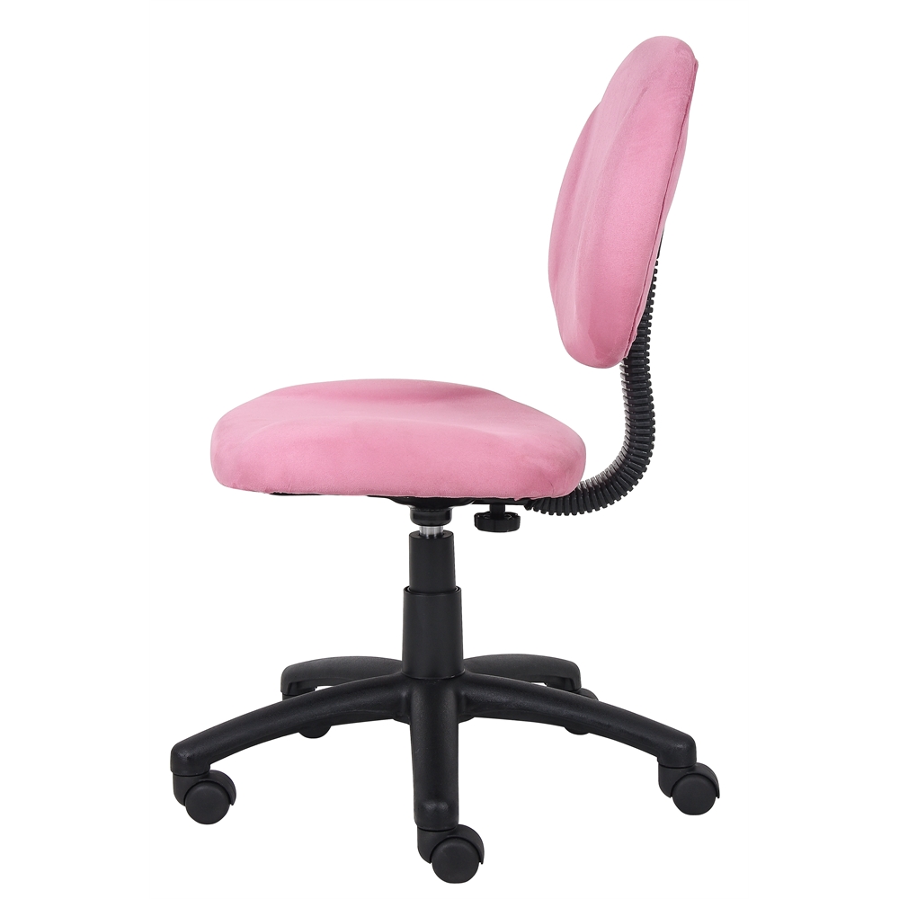 Boss Pink Microfiber Deluxe Posture Chair. Picture 4