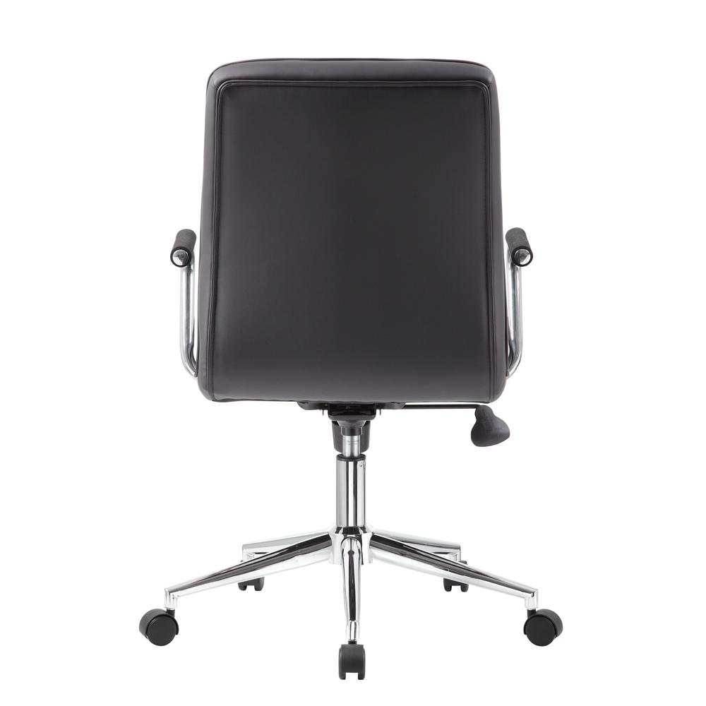 Boss Modern Office Chair w/Chrome Arms - Black. Picture 4