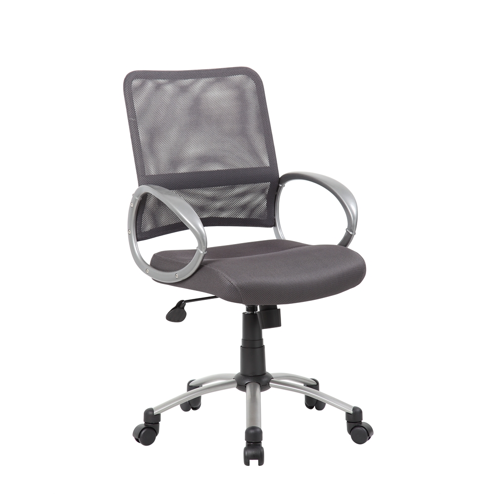 Boss Mesh Back W/ Pewter Finish Task Chair. Picture 6