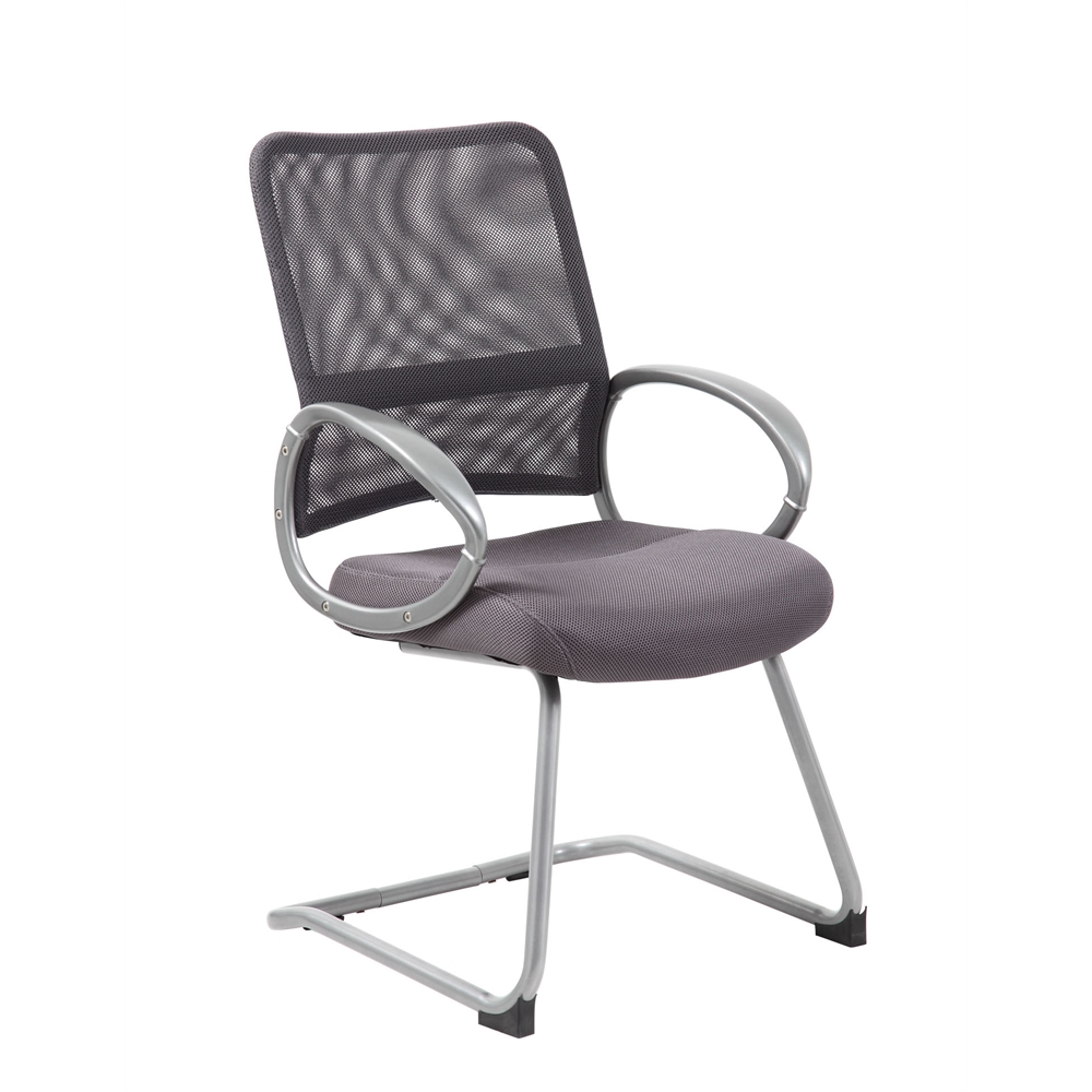 Boss Mesh Back W/ Pewter Finish Guest Chair. Picture 1