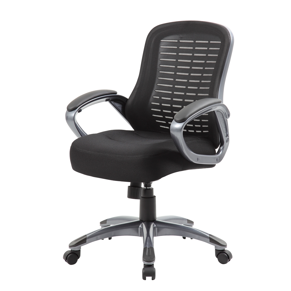 Boss Ribbed High Back Mesh Chair. Picture 4