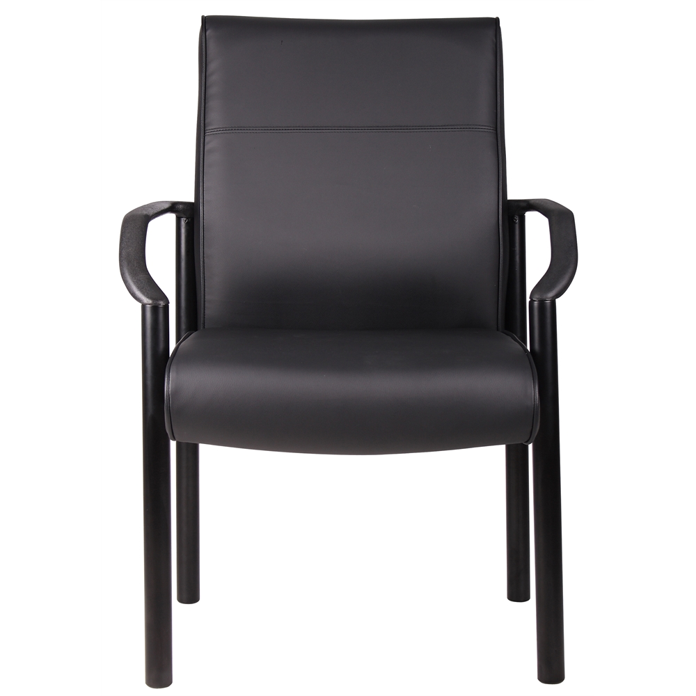 Boss Mid Back Guest Chair In LeatherPlus. Picture 1