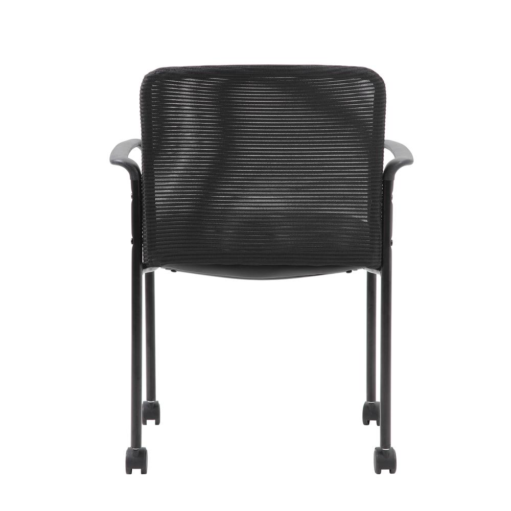 Boss Mesh Guest Chair with Casters, Black. Picture 5