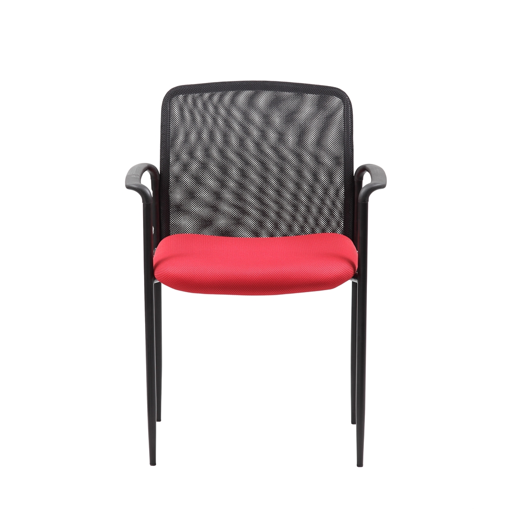 Boss Stackable Mesh Guest Chair - Red. Picture 2