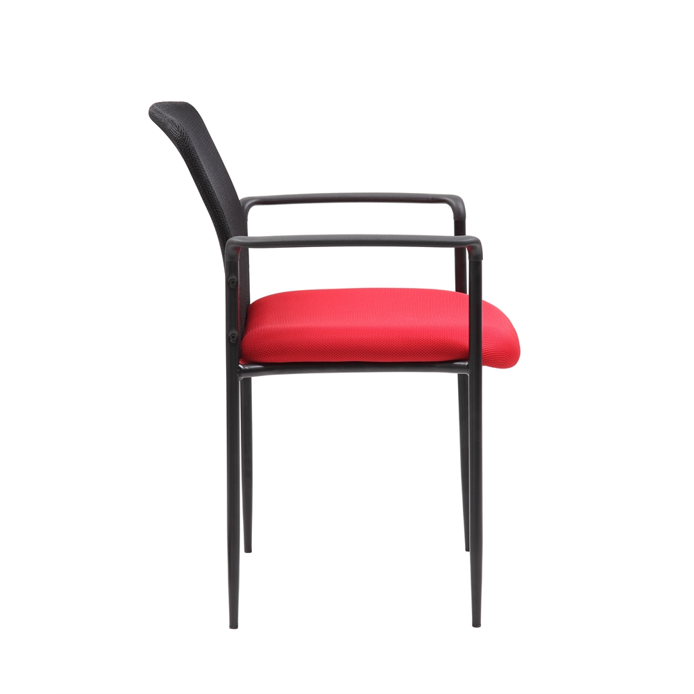 Boss Stackable Mesh Guest Chair - Red. Picture 3