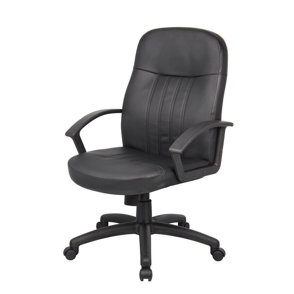 Boss Executive Leather Budget Chair. Picture 4