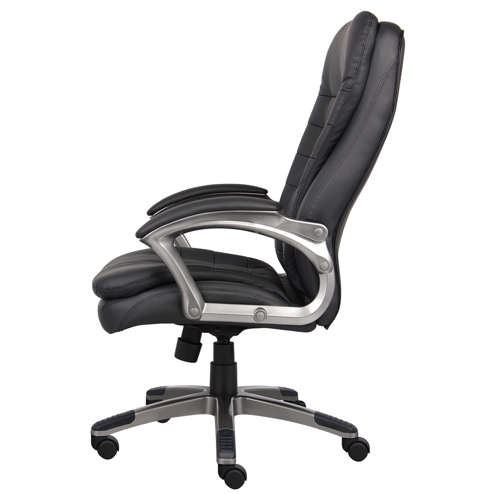 Boss High Back Executive Chair With Pewter Finished Base/Arms. Picture 4
