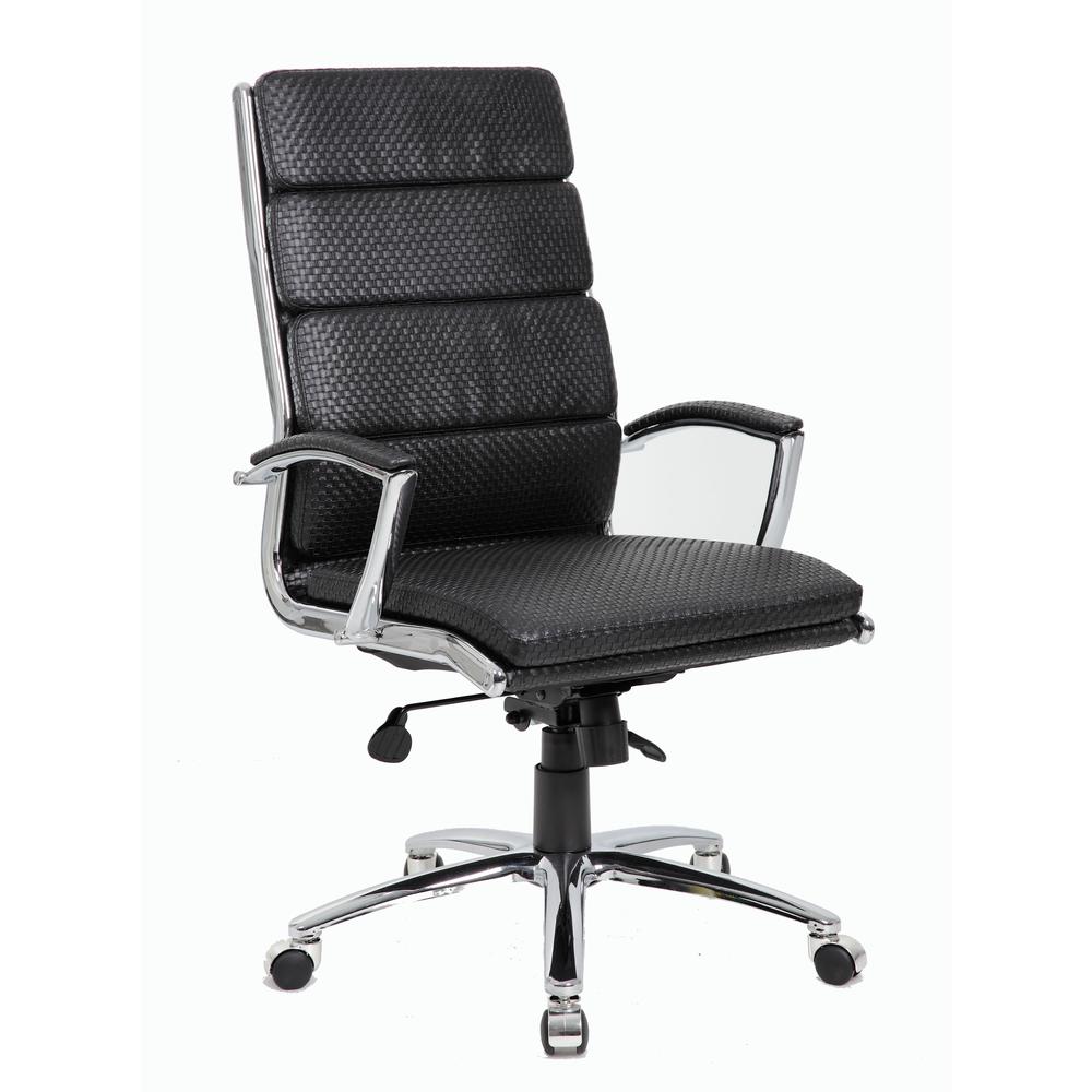 Boss Executive Vinyl Chair with Metal Chrome Finish. Picture 6
