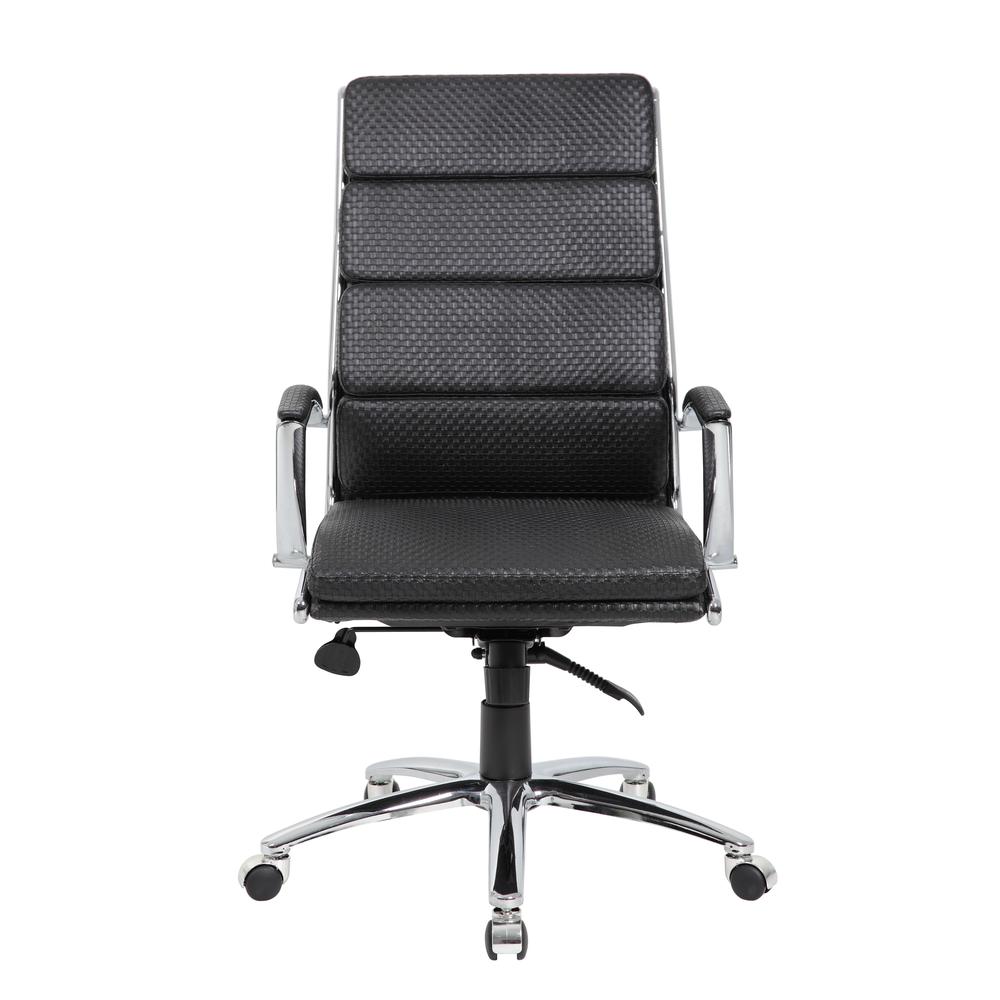 Boss Executive Vinyl Chair with Metal Chrome Finish. Picture 3