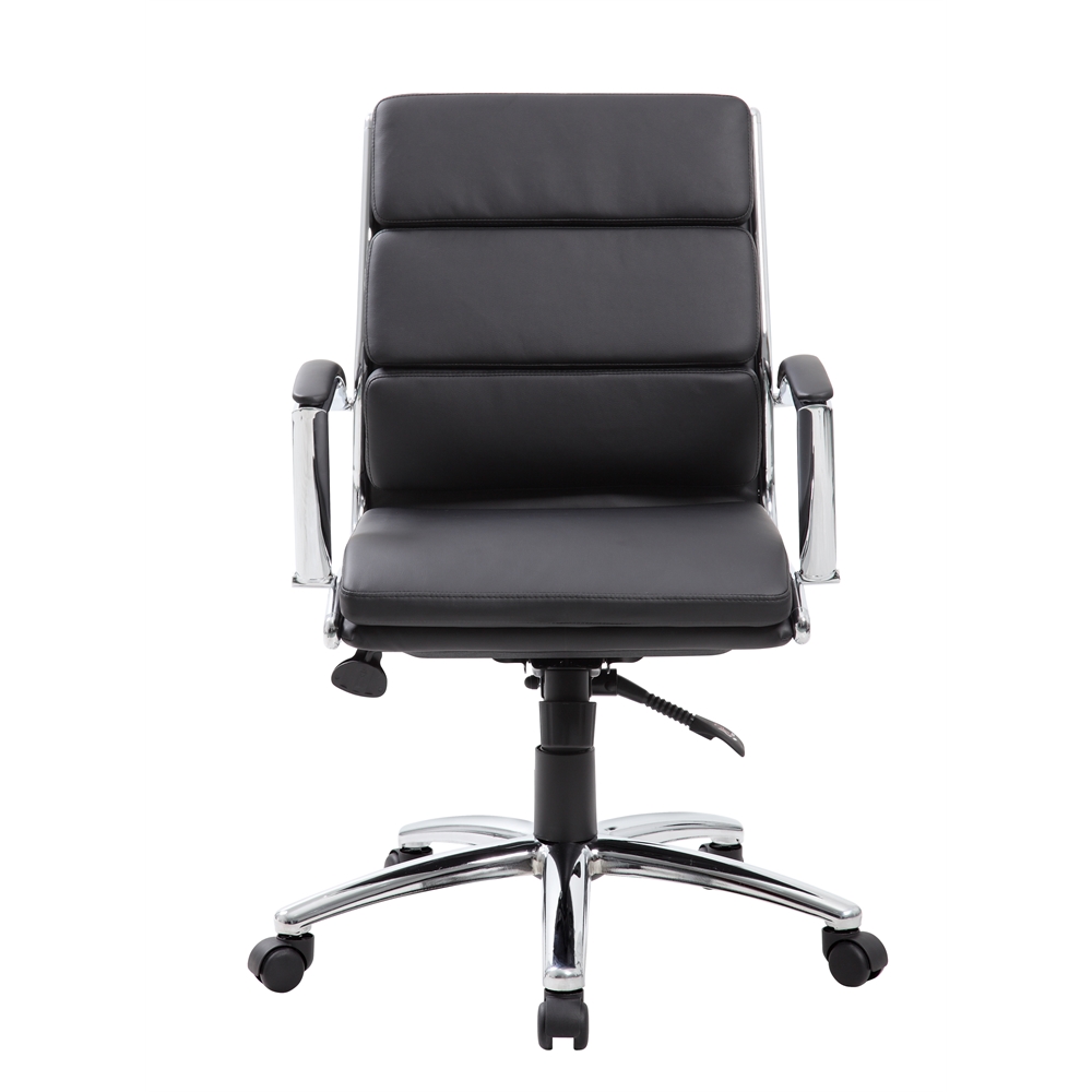 Boss Executive CaressoftPlus™ Chair with Metal Chrome Finish - Mid Back. Picture 3