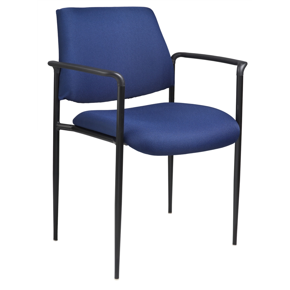 Boss Square Back  Diamond Stacking Chair W/Arm In Blue. Picture 1