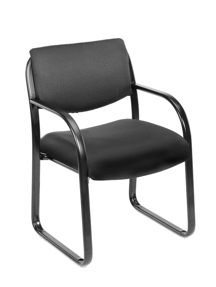 Boss Black Fabric Guest Chair. Picture 1