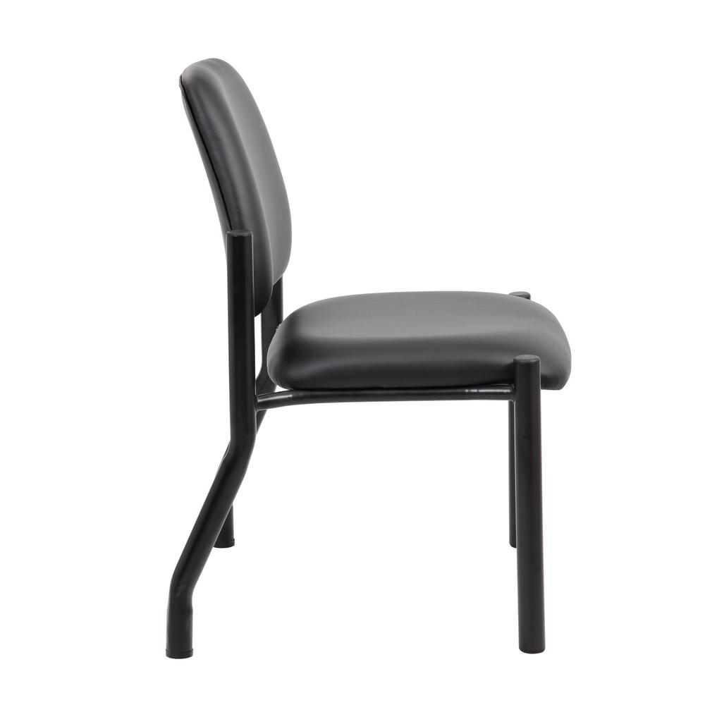 Boss Antimicrobial Armless Guest Chair, 300 lb. weight capacity. Picture 3
