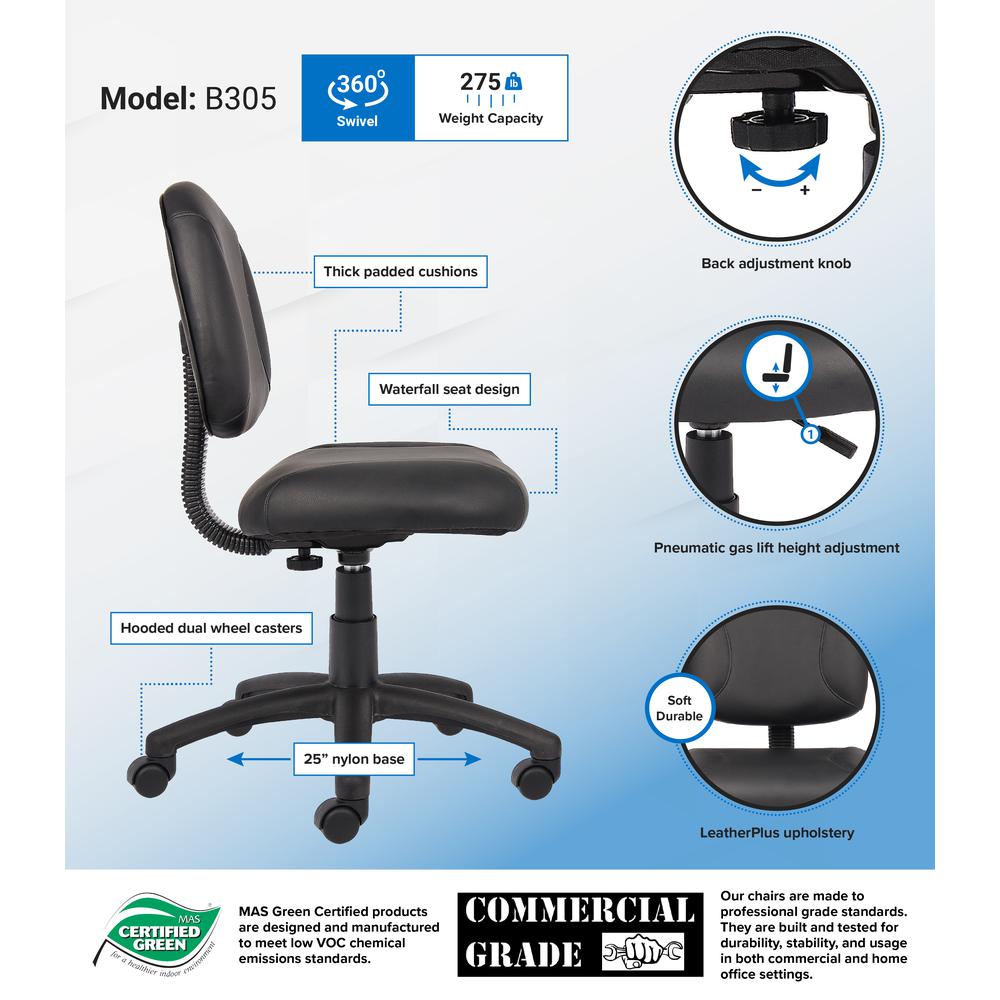 Boss Black Posture Chair. Picture 7