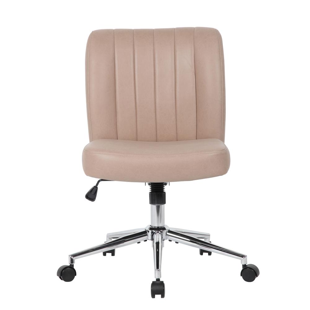 Boss Soft Touch Vinyl Task Chair, Tan. Picture 3