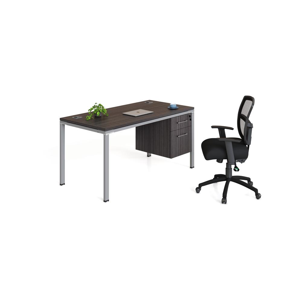 Single Desk With (1) Pedestal, 66" X 24" Desk Top (Ea). Picture 1