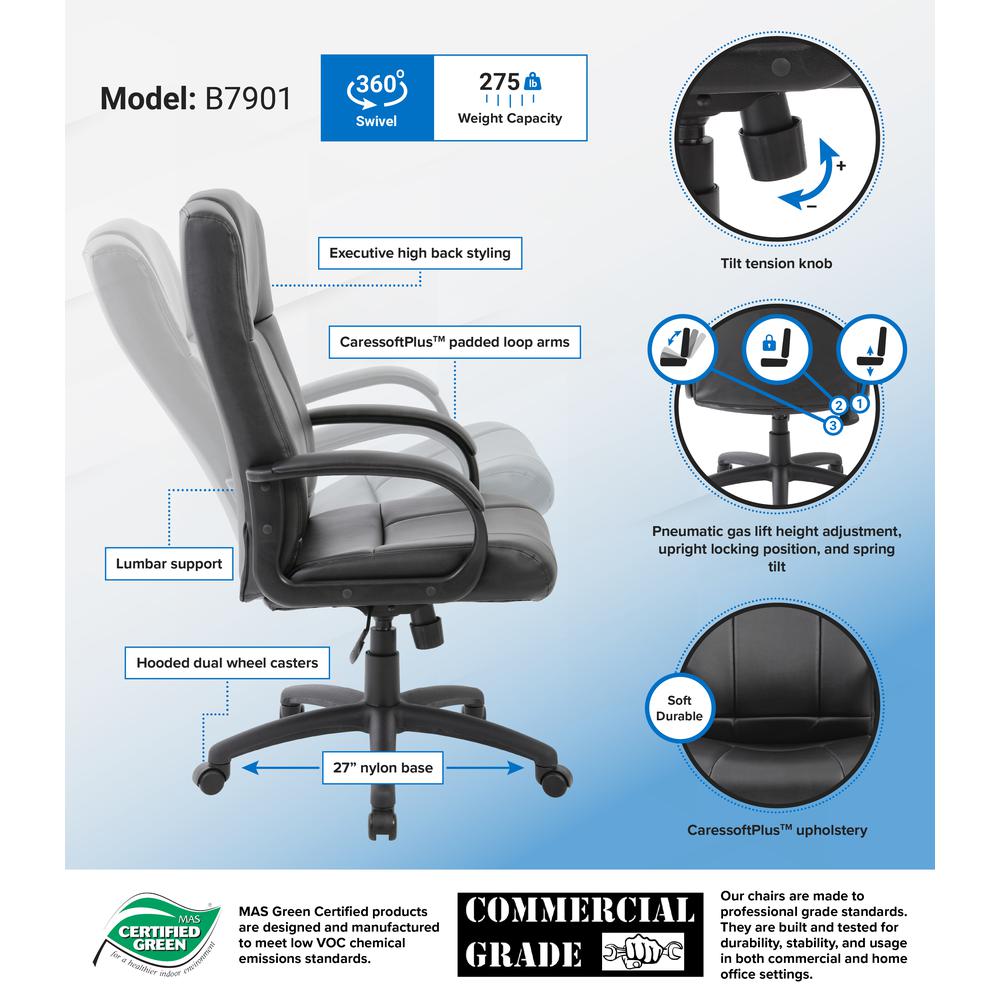 Boss Caressoft Executive High Back Chair. Picture 7