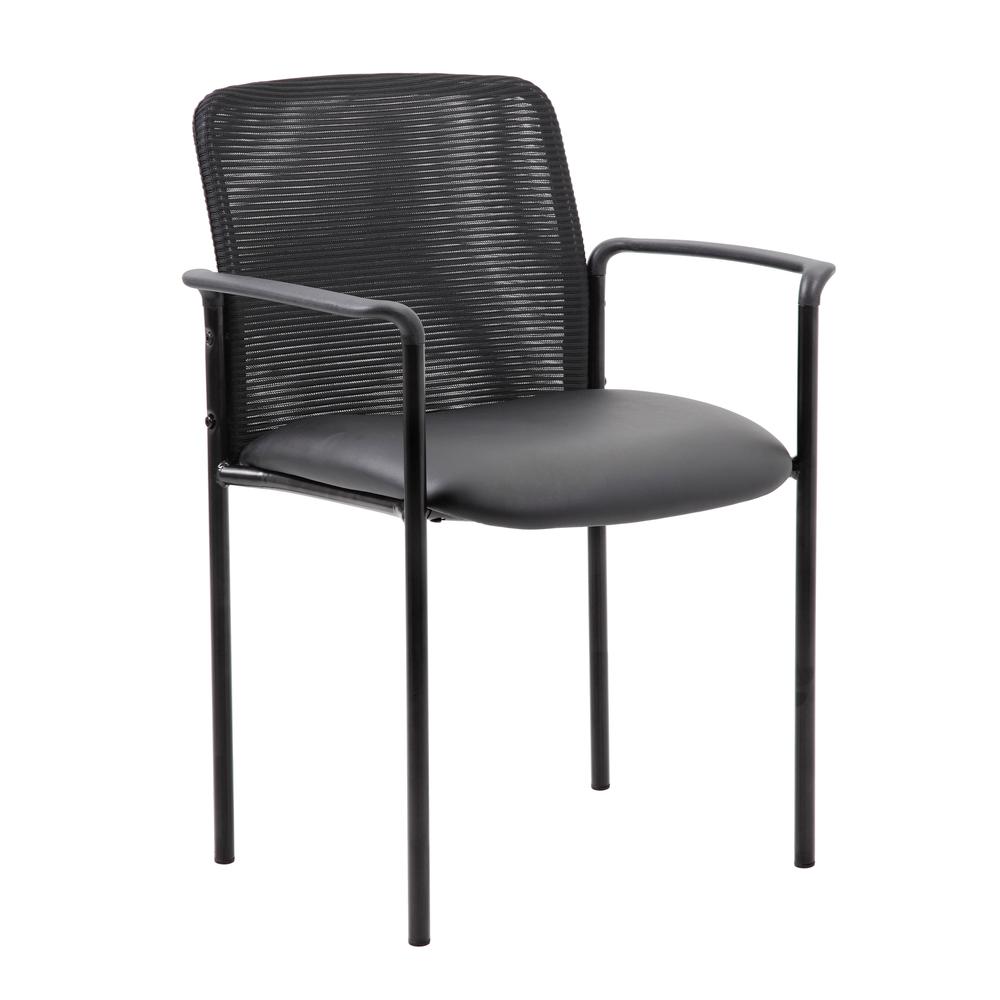 Boss Caressoft and Mesh Guest Chair, Black. Picture 1