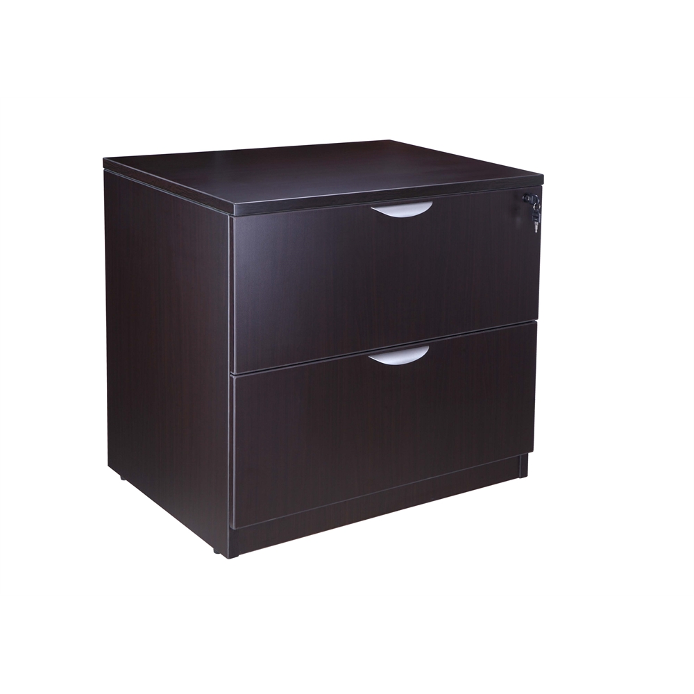 Boss 2-Drawer Lateral File, Mocha. Picture 1
