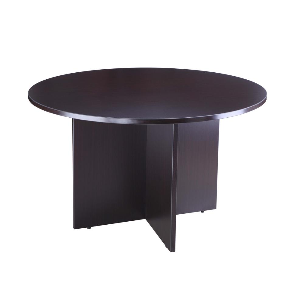 Boss 47" Round Table, Mocha. Picture 1